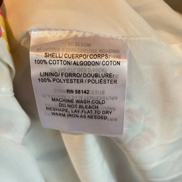 Maggy London White Dress with Floral Accents Amalia Short Sleeve Jersey Size 8 - Picture 6 of 12